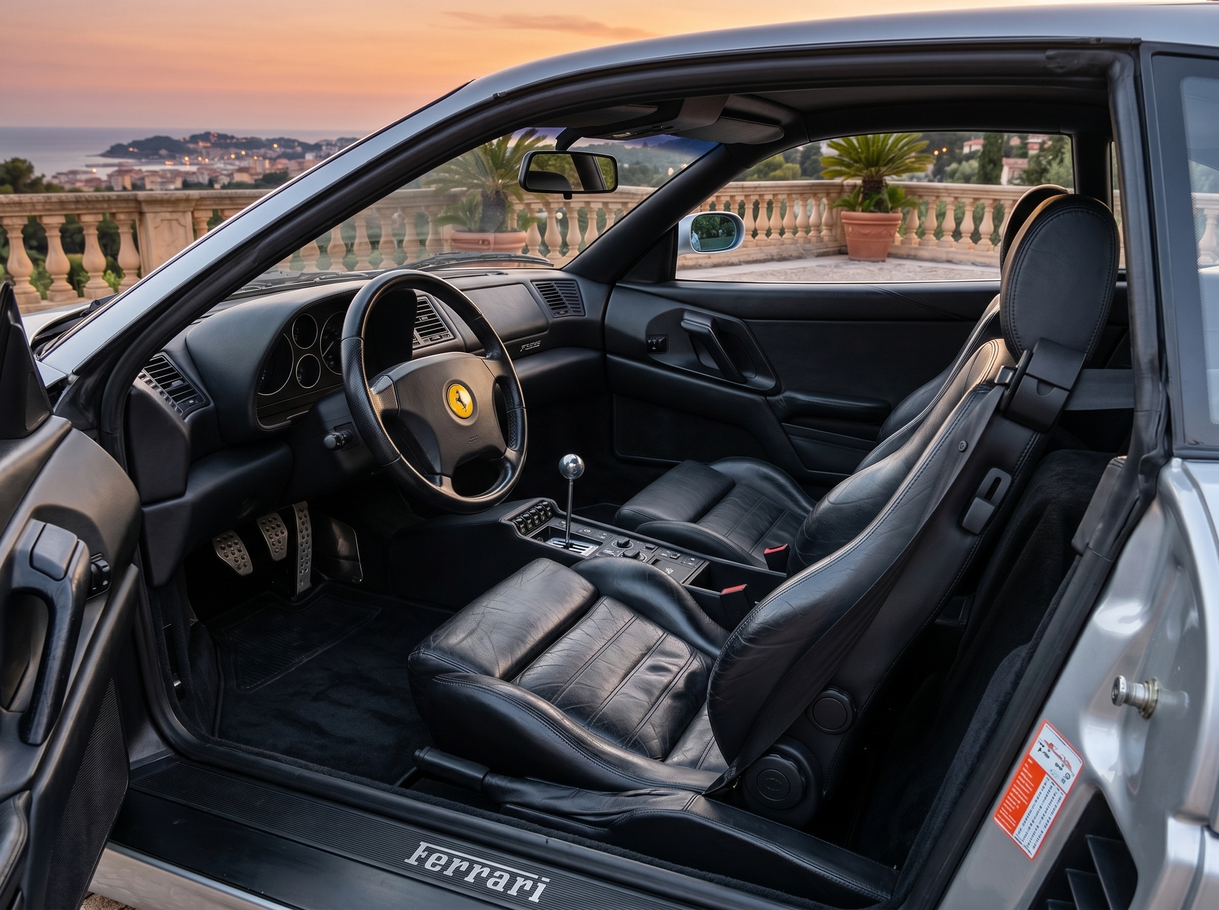 Ferrari F355 interior - Gated manual shifter and Connolly leather