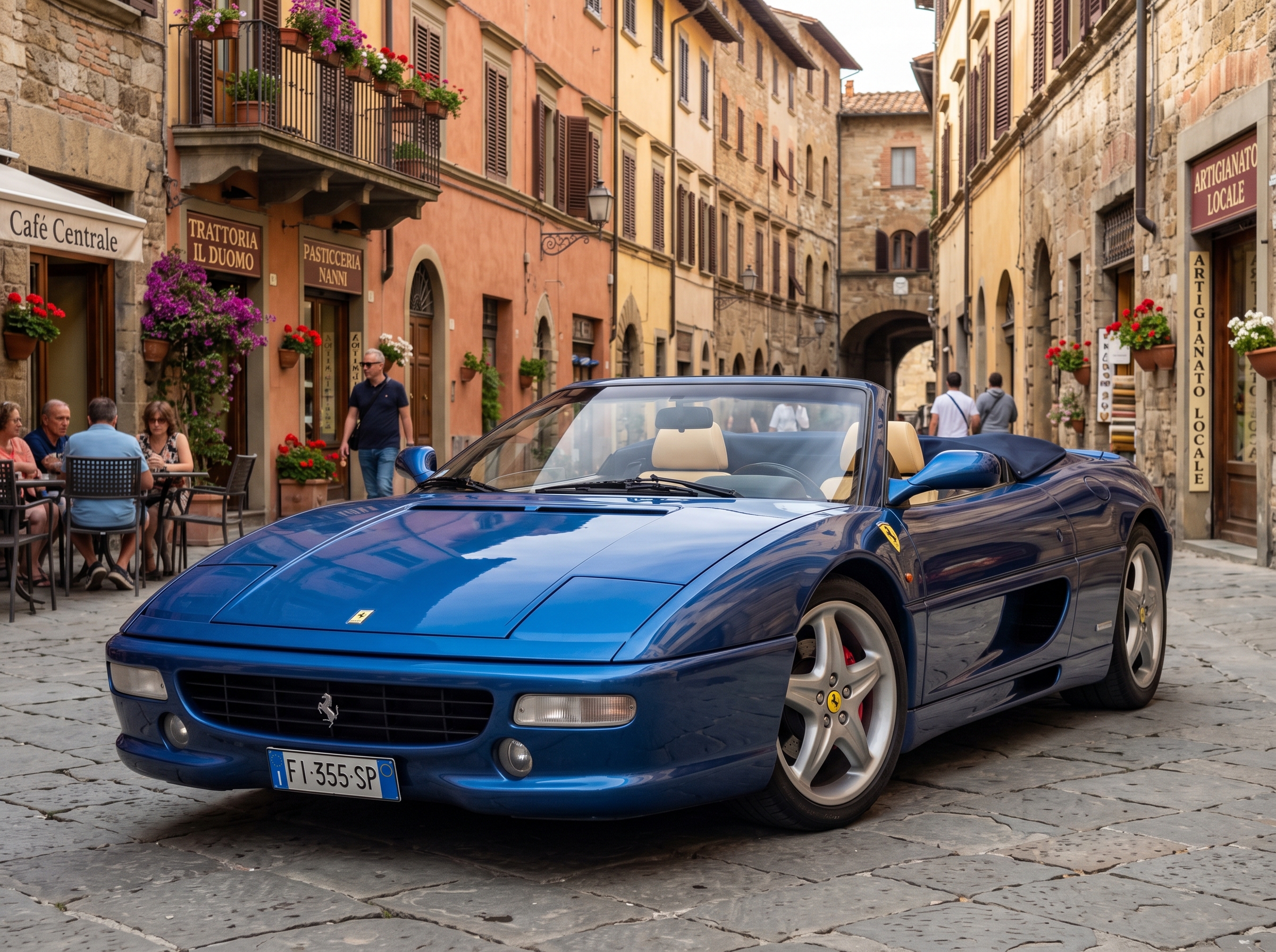 Ferrari F355 Spider in yellow - V8 symphony in the open air